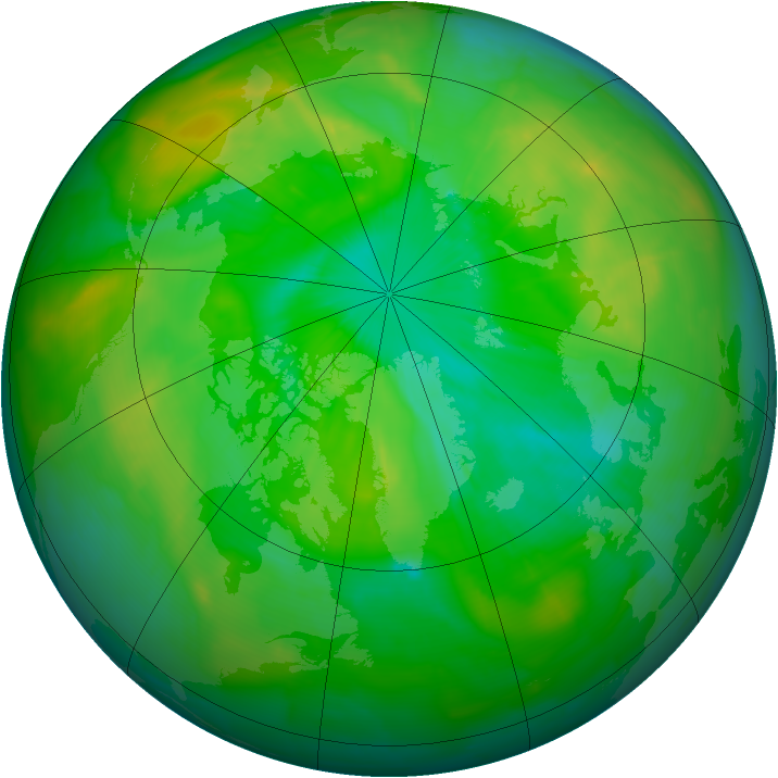 Arctic ozone map for 03 July 2009